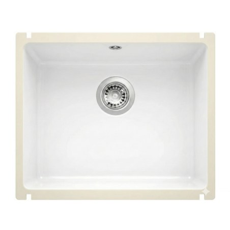 VİVİANO NUEVO 40X50 CM 1 GÖZ BEYAZ SERAMİK EVİYE