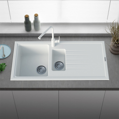 VEGA 50X100 CM 1,5 GÖZ KREM GRANİT EVYE