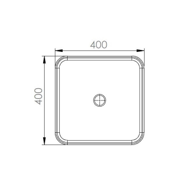 VİVİANO 40X40 CM PARLAK BEYAZ BANYO LAVABOSU