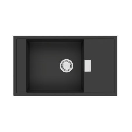 VİVİANO 50X86 CM 1 GÖZ SİYAH GRANİT EVYE