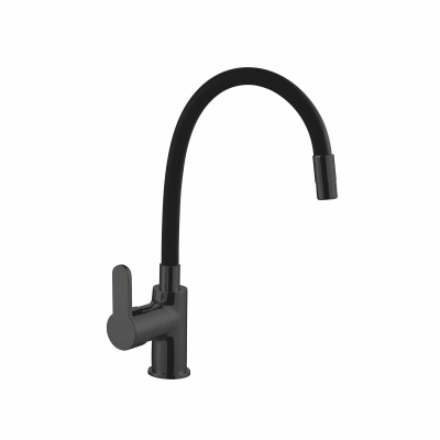 VİVİANO SOFT-TOUCH SİYAH SLİKON MUTFAK EVYE BATARYASI