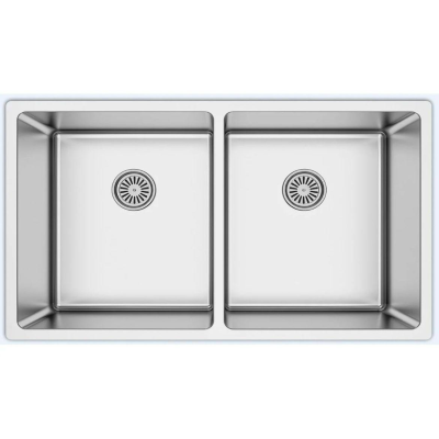 VİVİANO 44X74 2 GÖZ 1 MM PASLANMAZ ÇELİK EVYE