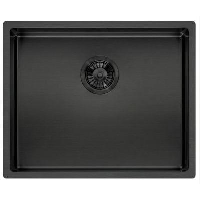 VİVİANO 40x50 CM 1 MM KETEN DOKU TİTANYUM PASLANMAZ ÇELİK EVİYE