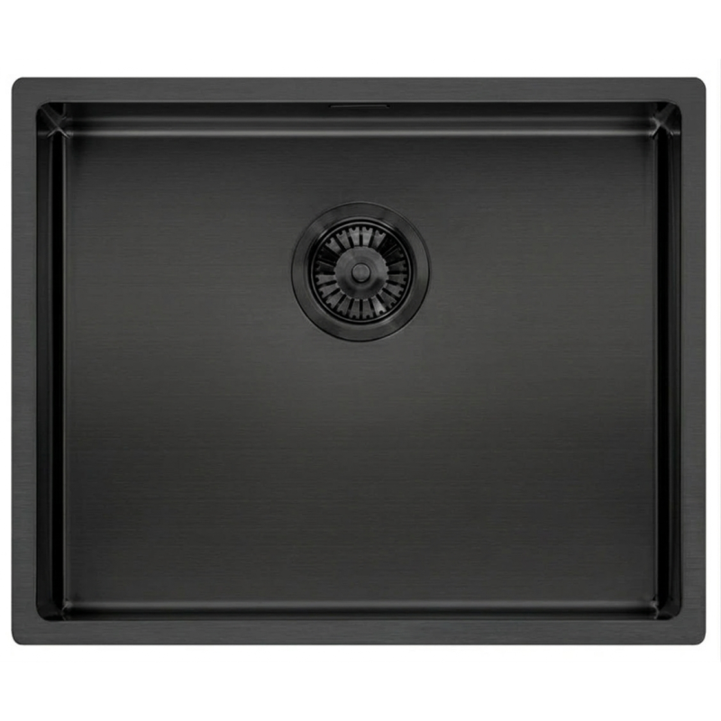 VİVİANO 40x50 CM 1 MM KETEN DOKU TİTANYUM PASLANMAZ ÇELİK EVİYE