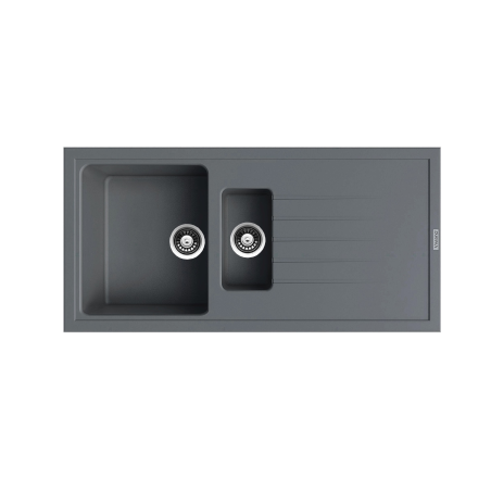 VİVİANO VEGA 50X100 CM 1,5 GÖZ ANTRASİT GRANİT EVYE