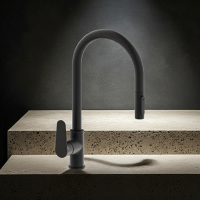 VİES PRO SİYAH ARITMALI SPİRALLİ MUTFAK BATARYASI