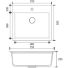 VİVİANO AXİS 50X56 CM 1 GÖZ BEYAZ GRANİT EVİYE