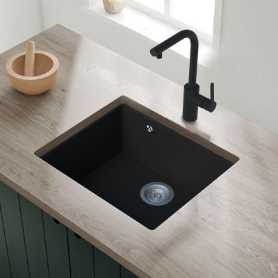 VİVİANO LOFT 44x56 CM 1 GÖZ SİYAH GRANİT EVİYE